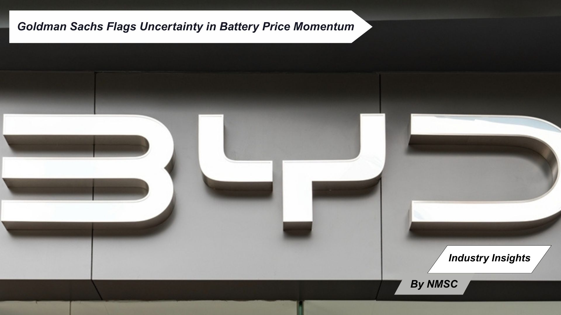 Goldman Sachs Flags Uncertainty in Battery Price Momentum