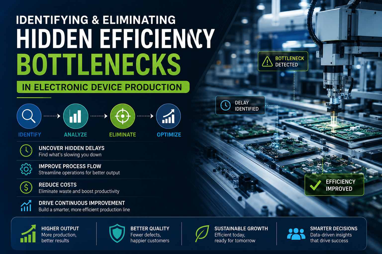 Identifying and Eliminating Hidden Efficiency Bottlenecks in Electronic Device Production