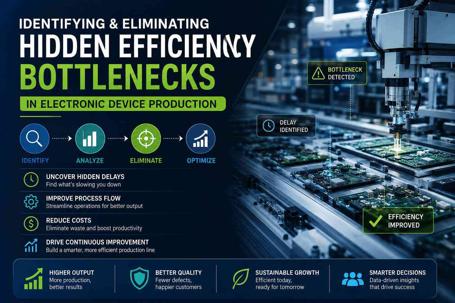Identifying and Eliminating Hidden Efficiency Bottlenecks in Electronic Device Production