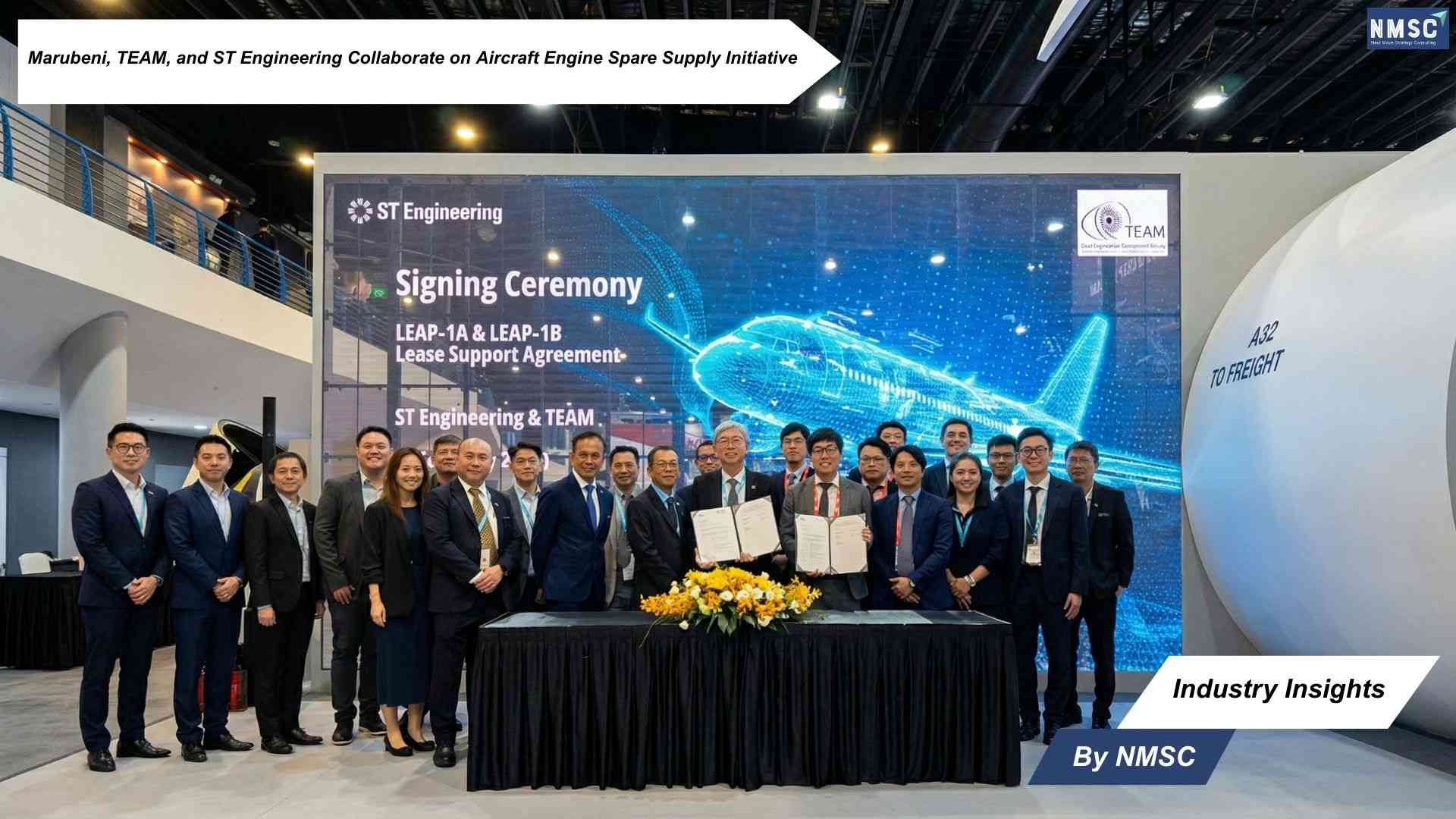 Marubeni, TEAM, and ST Engineering Collaborate on Aircraft Engine Spare Supply Initiative